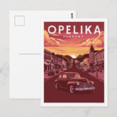 Opelika, Alabama Postkarte (Vorne/Hinten)