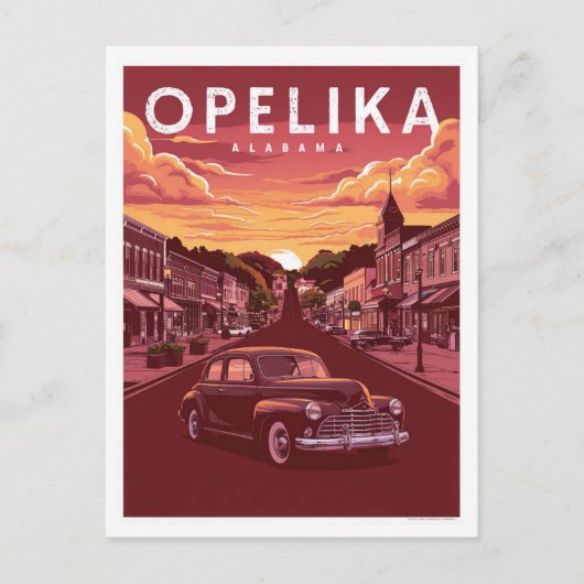 Opelika, Alabama Postkarte (Vorderseite)