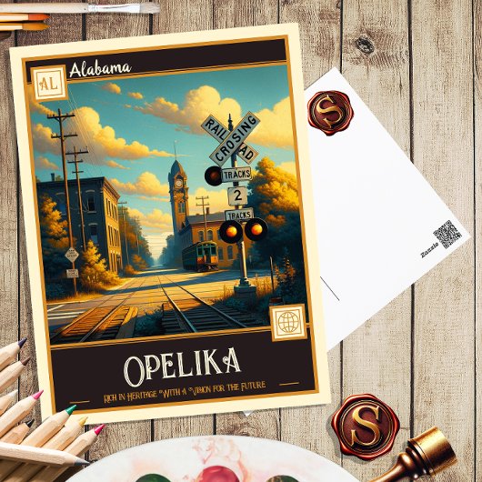 Opelika, Alabama | VINTAG Postkarte