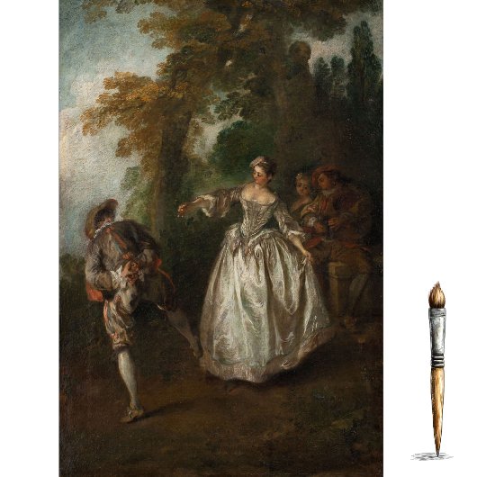 Open Air Dance von Nicolas Lancret Seidenpapier