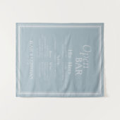 Open Bar and Signature Drink Coastal Blue Wedding  Wandteppich (Vorderseite (Horizontal))