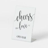 Open Bar Cheers Wedding Podestschild Sockelschild (Vorderseite)