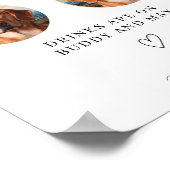 Open Bar Dog-Zeichen, Pet Foto Drink-Zeichen für H Poster (Ecke)