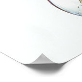 Open Bar Elegante Rot und Weiß Tanz Hochzeit Poster (Ecke)