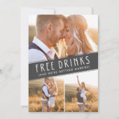 Open Bar Foto Funny Wedding Save The Date (Vorderseite)