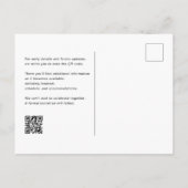 Open Bar Free Cake Photo Retro Save The Date Ankündigungspostkarte (Rückseite)