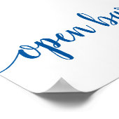 Open Bar French Blue Any Event Sign Poster (Ecke)