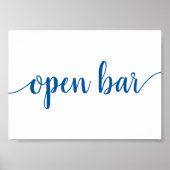 Open Bar French Blue Any Event Sign Poster (Vorne)