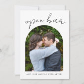 Open Bar Funny Foto Wedding Save The Date (Vorderseite)