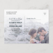 Open Bar Gold Mountain Wedding Foto Save the Date Ankündigungspostkarte (Rückseite)