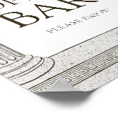 Open Bar Grecia toga Party Tabelle Signieren mit S Poster (Ecke)