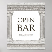Open Bar Grecia toga Party Tabelle Signieren mit S Poster (Vorne)