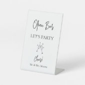 Open Bar Individuelle Name Hochzeitstabletop-Zeich Sockelschild (Vorderseite)