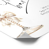 Open Bar Pearls and Prosecco Brautparty Poster (Ecke)