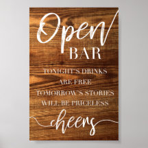 Open Bar Sign