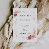 Open Bar Sign, Rose Funny Open Bar Sign, Einladung