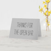 Open Bar Wedding Card Karte (Gelbe Blume)