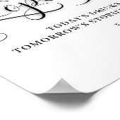 Open Bar Wedding Day Sign Poster (Ecke)