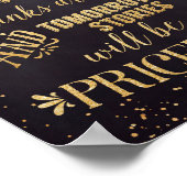 Open Bar Wedding Poster Black/Gold (Ecke)