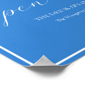 Open Bar Wedding Sign Elegant Modern Calligraphy Poster (Ecke)