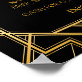 Open Bar Wedding Sign | Gatsby Art Deco Poster (Ecke)