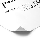 Open Bar Wedding Sign Poster (Ecke)