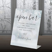 Open Bar Winter Black Signature Script Sockelschild