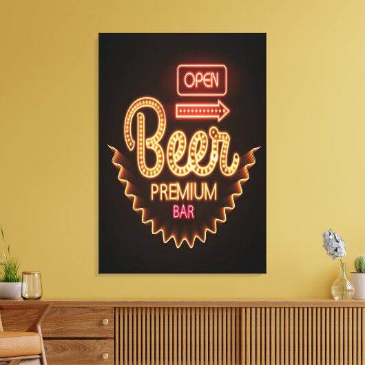 Open Beer Bar Leinwanddruck (Insitu (Wohnzimmer))