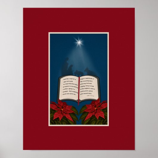 Open Bible Christmas Message Poster (Vorne)