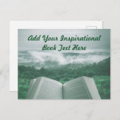 Open Book Anpassen von grünen Textbaumen Postkarte (Vorne/Hinten)