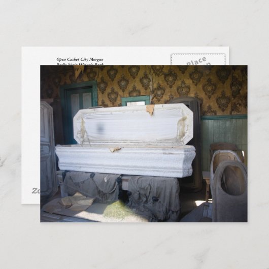 Open Casket City Morgue Postkarte (Vorne/Hinten)