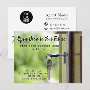 Open Doors Immobilien Empfehlungskarte Postkarte