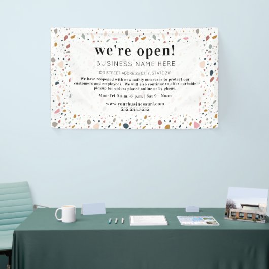 Open Feminine Terrazzo Banner (Messeveranstaltung)