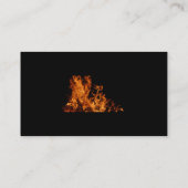Open Fire Business Card Visitenkarte (Rückseite)