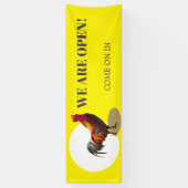 Open Fun Chicken Rooster Banner (Vertikal)