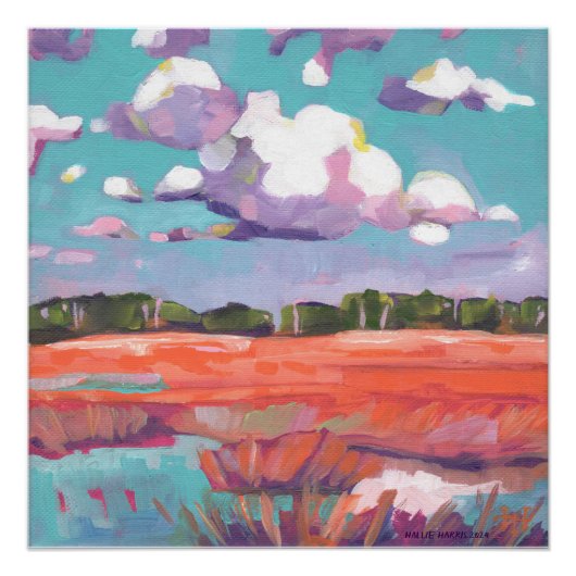 Open Hay Field Art Poster (Vorderseite)