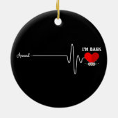 Open Heart Bypass Operation Herzinfarkt Überlebend Keramik Ornament (Hinten)