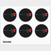 Open Heart Bypass Operation Herzinfarkt Überlebend Runder Aufkleber (Blatt)