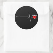 Open Heart Bypass Operation Herzinfarkt Überlebend Runder Aufkleber (Tasche)