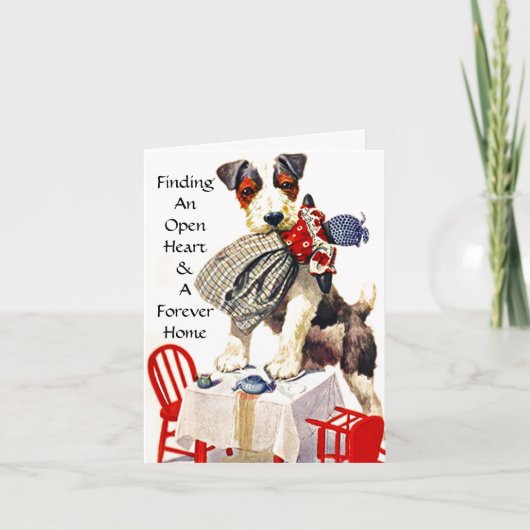Open Heart & Forever Zuhause Pet Rescue TY Cards Dankeskarte (Vorderseite)