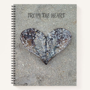Open Heart Muschel Personalisiert Journal Notizblock