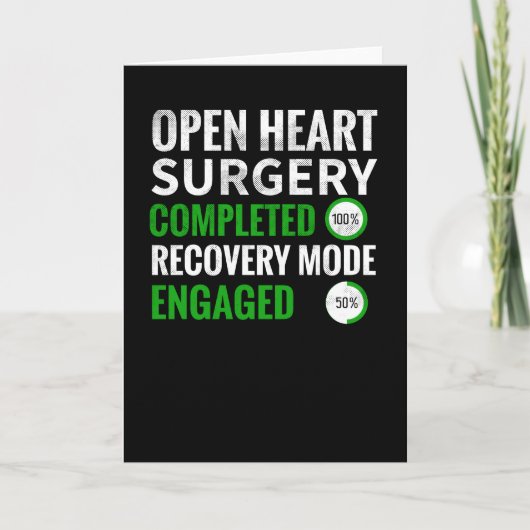 Open Heart Operation Erholung | Open Heart Survivo Karte (Vorderseite)