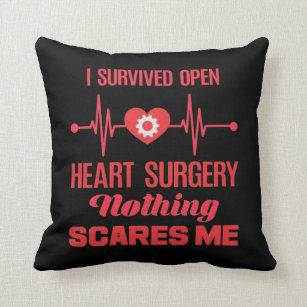 Open Heart Operation Survivor Get Well Erholung Kissen