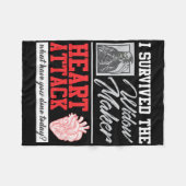 Open Heart Operation Survivor Widow Maker Heart At Fleecedecke (Vorderseite (Horizontal))