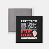 Open Heart Operation Survivor Widow Maker Heart At Magnet (Vorderseite/Rückseite)