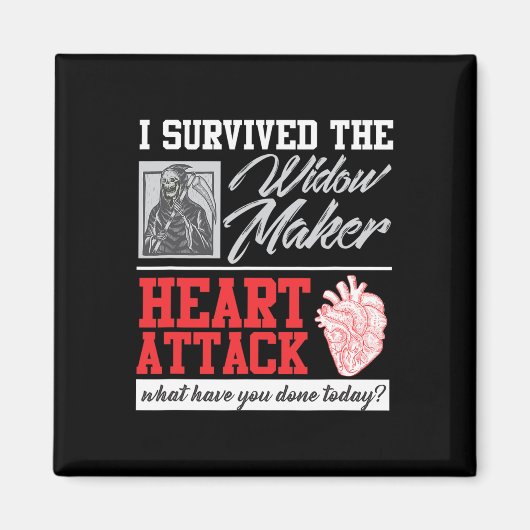 Open Heart Operation Survivor Widow Maker Heart At Magnet (Vorne)