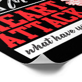 Open Heart Operation Survivor Widow Maker Heart At Poster (Ecke)