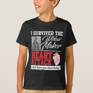 Open Heart Operation Survivor Widow Maker Heart At T-Shirt