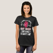 Open Heart Surgery Bypass Awareness Heart I Surviv T-Shirt (Vorne ganz)