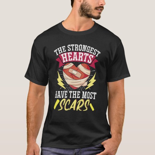 Open Heart Surgery Bypass Awareness Heart The Stro T-Shirt (Vorderseite)